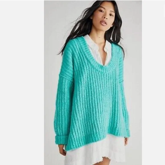 #181 New! Free People 🌸FIRM Chunky Oversized SweaterNWT - Picture 7 of 10